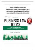 Solution and Answer Guide for Business Law Today - The Essentials Text & Summarized Cases&comma; Cengage&comma; 13th Edition&comma; by Roger LeRoy Miller