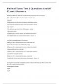Federal Taxes Test 3 Questions And All Correct Answers&period;