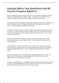 Georgia Ethics Test Questions And All Correct Answers Rated A&plus;&period;
