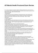 ATI Mental Health Proctored Exam Review &lpar;New Update 2025&sol;2026&rpar; &vert;&vert;Questions and Verified Answers 100&percnt; Correct&vert; Grade A&vert;&vert;Latest