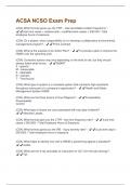ACSA NCSO Exam Prep Questions and Answers Best rated A&plus; Guaranteed Success Latest Update