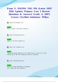 Exam 2&colon; NSG554&sol; NSG 554 &lpar;Latest 2025&sol; 2026 Update&rpar; Primary Care I Review&vert; Questions & Answers&vert; Grade A&vert; 100&percnt; Correct &lpar;Verified Solutions&rpar;- Wilkes