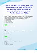 Exam 3&colon; NSG548&sol; NSG 548 &lpar;Latest 2025&sol; 2026 Update&rpar; FNP Role with Children and Families Review&vert; Questions & Answers&vert; Grade A&vert; 100&percnt; Correct &lpar;Verified Solutions&rpar;- Wilkes