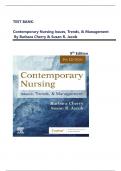 TEST BANK- Contemporary Nursing  Issues&comma; Trends&comma; & Management 9th Edition  by Barbara Cherry & Susan R&period; Jacob&vert; Ultimate Guide A&plus; 2025