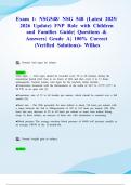 Exam 1&colon; NSG548&sol; NSG 548 &lpar;Latest 2025&sol; 2026 Update&rpar; FNP Role with Children and Families Guide&vert; Questions & Answers&vert; Grade A&vert; 100&percnt; Correct &lpar;Verified Solutions&rpar;- Wilkes