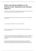 Ethics and Responsibilities in Tax Practice Exam  Questions And Answers Rated A&plus;&period;