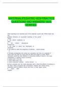   Maternal&sol;Pediatric HESI practice questions and answers 100&percnt; verified