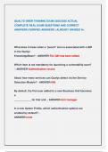 QUALYS VMDR TRAINING EXAM 2025&sol;2026 ACTUAL  COMPLETE REAL EXAM QUESTIONS AND CORRECT  ANSWERS &lpar;VERIFIED ANSWERS &rpar; ALREADY GRADED A&plus;&period;