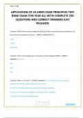 APPLICATION OF US ARMY ESQD PRINCIPLES TEST BANK EXAM THIS YEAR ALL WITH COMPLETE 250 QUESTIONS AND CORRECT ANSWERS JUST RELEASED 