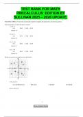TEST BANK FOR MATH PRECALCULUS  EDITION BY SULLIVAN 2025 &ndash; 2026 UPDATE&period;