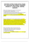 2025 BIOD 152 FINAL EXAM &lpar;ACTUAL EXAM&rpar; &vert; ALL QUESTIONS AND CORRECT ANSWERS &vert; GRADED A&plus; &vert; LATEST EXAM &vert; VERIFIED ANSWERS