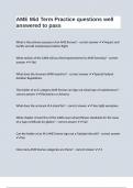 AME Mid Term Practice questions well answered to pass