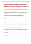 WGU D393 Exam Questions and answers Newest With complete solution 100&percnt; PASS