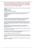 RELIAS RN PHARMACOLOGY TESTBANK ACTUAL EXAM LATEST  100 &percnt;  PHARMACOLOGY RELIAS TEST&period; A&plus; GRADED