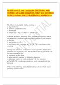 Nr-602-week 2 and 3 quizez 80 QUESTIONS AND  CORRECT DETAILED ANSWERS 2025&sol;&sol; ALL YOU NEED  TO PASS NR 602 QUIZES QUESTIONS&sol;&sol;GRADED A&plus; The Classic radiographic finding in croup is a&period; hyperinflation b&period; perihelia lymphadenopathy c&period; thumb sign d&period; steeple sign
