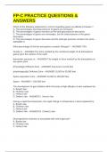 FP-C PRACTICE QUESTIONS & ANSWERS