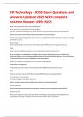 HR Technology - D356 Exam Questions and answers Updated 2025 With complete solution Newest 100&percnt; PASS