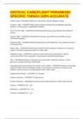 CRITICAL CARE&sol;FLIGHT PARAMEDIC SPECIFIC THINGS 100&percnt; ACCURATE