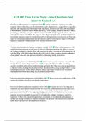 NUR 607 Final Exam Study Guide Questions And Answers Graded A&plus;