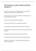 MC 101 Exam 3 with verified solutions graded A&plus;