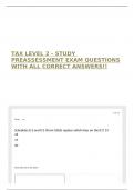 TAX LEVEL 2 - STUDY PREASSESSMENT EXAM QUESTIONS WITH ALL CORRECT ANSWERS&excl;&excl; 