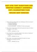 NAFI CFEI TEST QUESTIONS AND  VERIFIED CORRECT ANSWERS &vert;&vert;  100&percnt; GUARANTEED PASS  <BRAND NEW VERSION> 