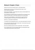Biotech Chapter 2 Quiz Question with Answer for Biotechnology - Download Free A&plus; Grade  PDF