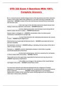 OTS 322 Exam 4 Questions With 100&percnt; Complete Answers 