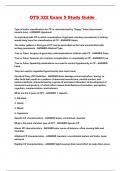 OTS 322 Exam 5 Study Guide 