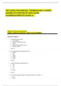 TEST BANK FOR MEDICAL TERMINOLOGY A SHORT COURSE 9TH EDITION BY DAVI ELLEN CHABNER&vert;COMPLETE GUIDE A&plus;&period;