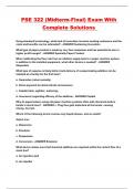 PSE 322 &lpar;Midterm-Final&rpar; Exam With Complete Solutions 