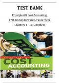 TEST BANK for  Principles Of Cost Accounting&comma;  17th Edition Edward J&period; Vanderbeck  Chapters 1 to 10&comma; Complete PDF