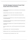  On-Site Sewage Contractor Exam Final Exam And Correct Answers&period;
