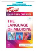 TESTBBANK Language of Medicine 13th Edition, By CHABNER /All