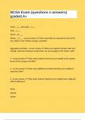 NCSA Exam &lpar;questions n answers&rpar; graded A&plus;