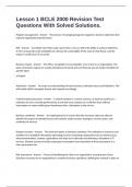 Lesson 1 BCLE 2000 Revision Test Questions With Solved Solutions&period;