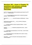 BIOCHEM 301 Myoglobin and Hemoglobin test questions with complete verified solutions&period;