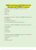 OSMT Exam Prep UPDATED ACTUAL  Questions and CORRECT Answers