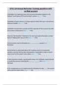 GTCC CH Annual Refresher Training questions with verified answers