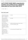 AMT 2 STUDY GUIDE &lpar;2025&rpar; comprehensive questions and verified answers &lpar; detailed & elaborated&rpar; ACTUAL EXAM 2025 TEST&excl;&excl;