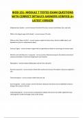 BIOD 151- MODULE 7 TESTED EXAM QUESTIONS WITH CORRECT DETAILED ANSWERS VERIFIED A&plus; LATEST VERSION