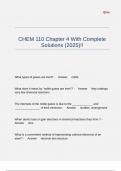 CHEM 110 Chapter 4 With Complete Solutions &lpar;2025&rpar;&excl;&excl;