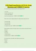 COS Final Exam Review ACTUAL Exam Questions and CORRECT Answers