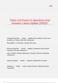 Chem 110 Exam -1 Questions And Answers Latest Update &lpar;2025&rpar;&excl;&excl;