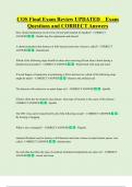 COS Final Exam Review UPDATED Exam Questions and CORRECT Answers
