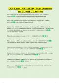 COS  Bundled Exam Questions and CORRECT Answers