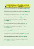 VCDH OHS Final UPDATED ACTUAL Exam Questions and CORRECT Answers