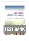 TEST BANK FOR Essentials of Pediatric Nursing Fifth&comma; North American Edition by TERRI KYLE&comma; SUSAN CARMAN &lpar;Author&rpar; ISBN&colon; 9781975236168 COMPLETE GUIDE 100 &percnt; VERIFIED A&plus; GRADE ASSURED &excl;&excl;&excl; LATEST UPDATE &excl;&excl;&excl;&excl;