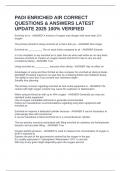 PADI ENRICHED AIR CORRECT QUESTIONS & ANSWERS LATEST UPDATE 2025 100&percnt; VERIFIED
