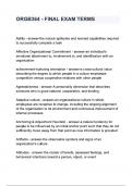 ORGB364 - FINAL EXAM TERMS questions and answers&period;